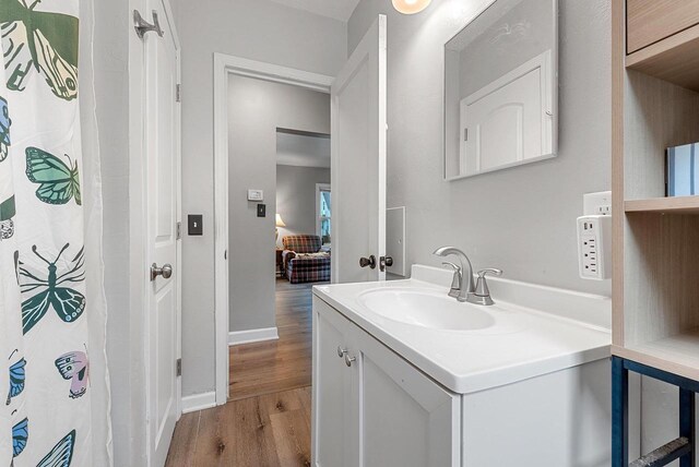 210 S Summit St, Appleton, WI 54914 - full bathroom featuring vanity and wood finished floors