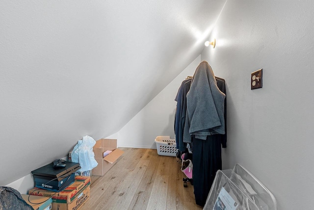 210 S Summit St, Appleton, WI 54914 - interior space featuring wood finished floors and lofted ceiling