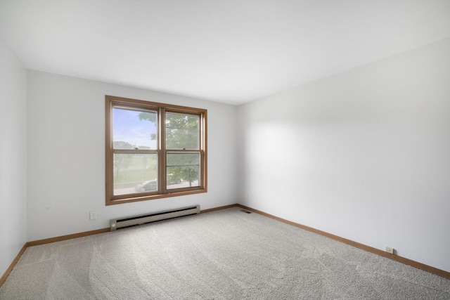 2560 Pebble Valley Rd, Waukesha, WI 53188 - carpeted empty room featuring baseboard heating and baseboards