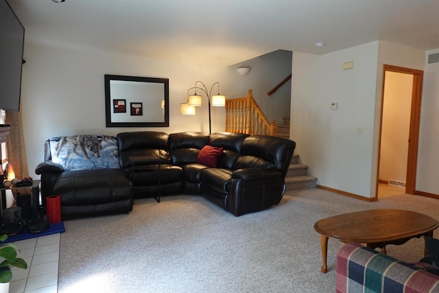 284 White Oak Ave Unit 8, Plover, WI 54467 - carpeted living area featuring stairs