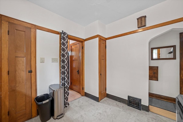 2767 S Herman St, Milwaukee, WI 53207 - bedroom featuring arched walkways and baseboards