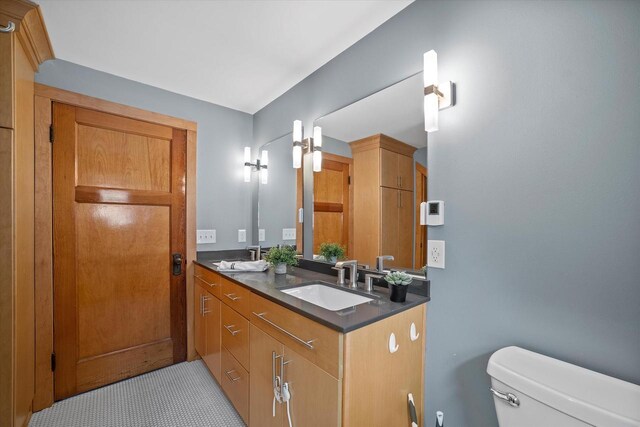 2767 S Herman St, Milwaukee, WI 53207 - bathroom with toilet and double vanity