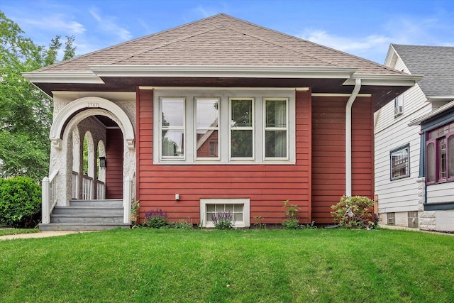 2767 S Herman St, Milwaukee, WI 53207 - view of front of property featuring a shingled roof and a front yard