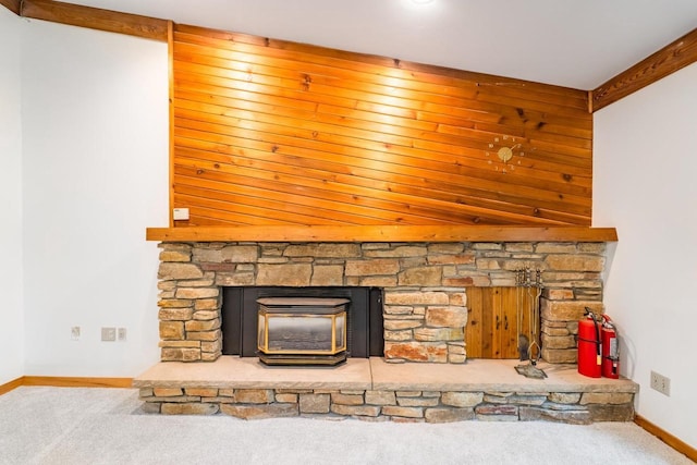 1705 Stark St, Wausau, WI 54403 - detailed view of carpet and a wood stove