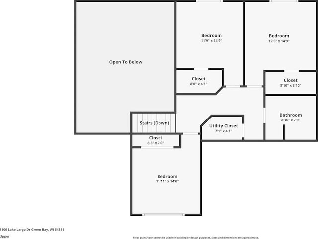 1106 Lake Largo Dr, Green Bay, WI 54311 - view of property floor plan