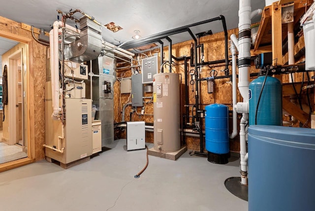 N5730 Parkway Rd, Pound, WI 54161 - utilities featuring electric water heater, electric panel, and heating unit