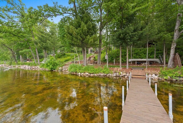 N5730 Parkway Rd, Pound, WI 54161 - dock area with a water view