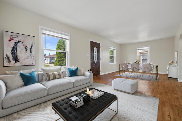 2225 Shoop St, Racine, WI 53404 - living area with wood finished floors and baseboards