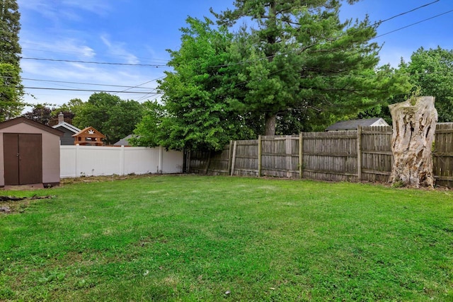 2225 Shoop St, Racine, WI 53404 - fenced backyard featuring a storage unit