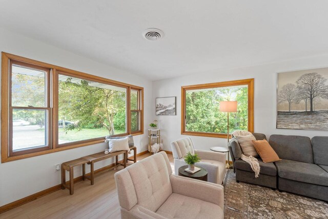 4326 Taylor Ave, Mount Pleasant, WI 53405 - living area featuring light wood-style flooring and baseboards