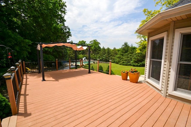 551 Bayberry Ln, Slinger, WI 53086 - view of wooden deck