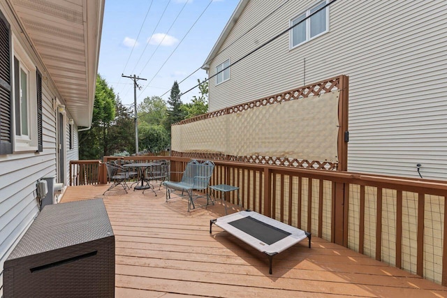 12129 221st Ave, Bristol, WI 53104 - wooden terrace featuring outdoor dining space