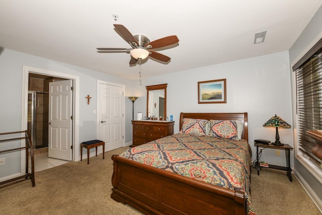 1515 N Van Buren St Unit 414, Milwaukee, WI 53202 - bedroom with light carpet and a ceiling fan