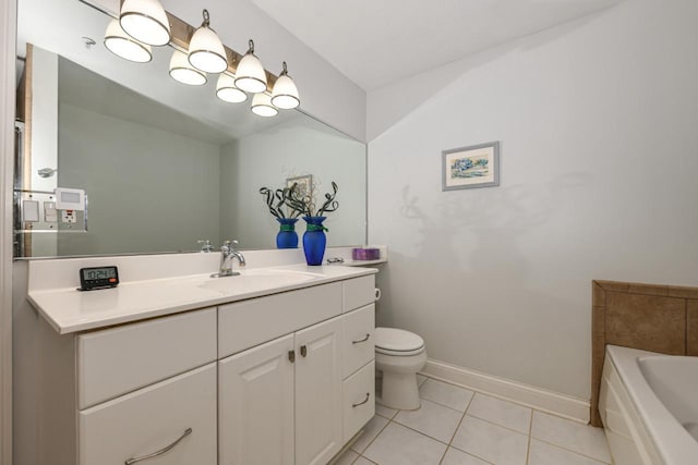 1515 N Van Buren St Unit 414, Milwaukee, WI 53202 - bathroom with tile patterned flooring, vanity, and a bath