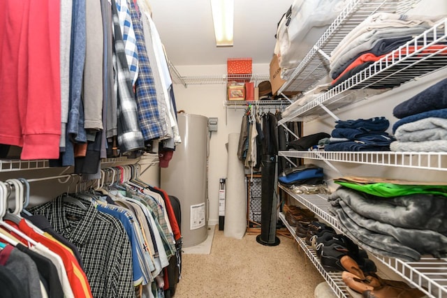 1515 N Van Buren St Unit 414, Milwaukee, WI 53202 - walk in closet featuring water heater