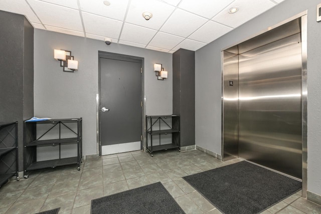 1515 N Van Buren St Unit 414, Milwaukee, WI 53202 - building lobby featuring a security system and a drop ceiling