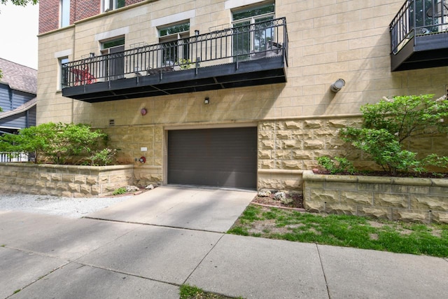 1515 N Van Buren St Unit 414, Milwaukee, WI 53202 - exterior space with a garage and driveway
