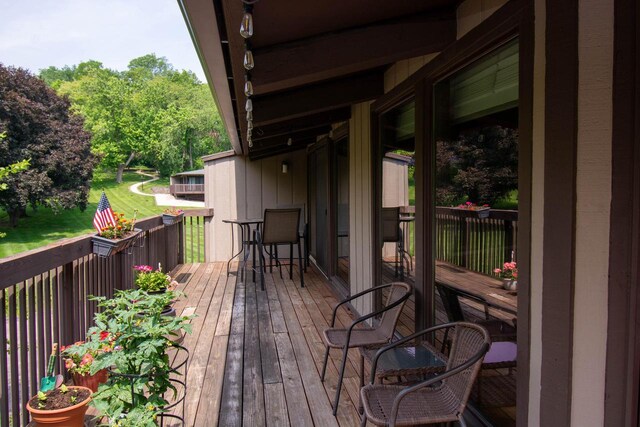 890 Windsor Dr Unit 4, Fontana, WI 53125 - view of wooden deck