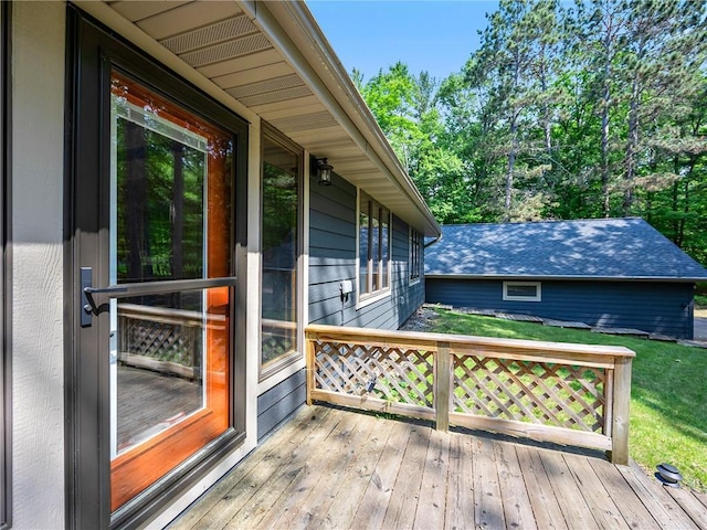 3709 Half Moon Cir, Danbury, WI 54830 - view of deck