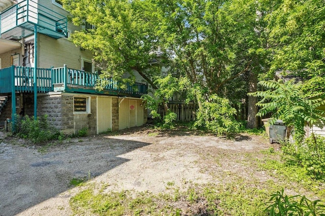 1049 E Johnson St, Madison, WI 53703 - view of yard featuring a wooden deck