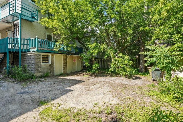1049 E Johnson St, Madison, WI 53703 - view of yard featuring a wooden deck