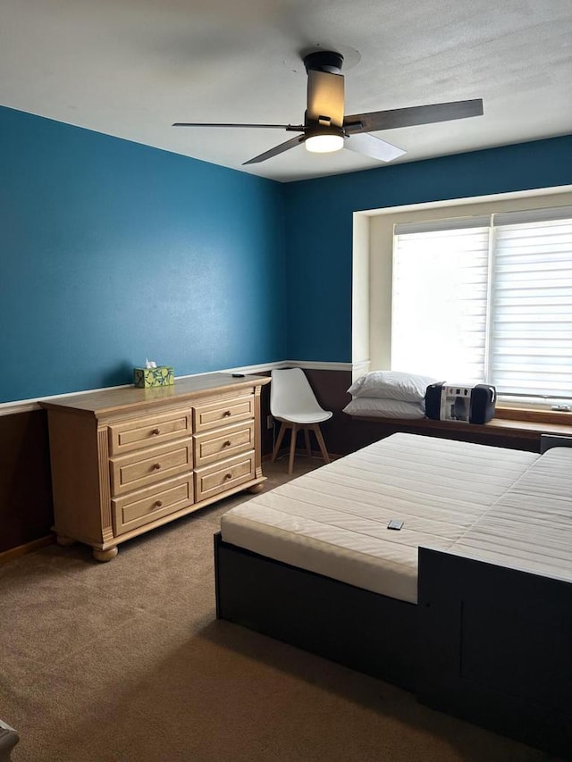 1304 W Garfield Ave, Milwaukee, WI 53205 - bedroom featuring dark colored carpet and ceiling fan