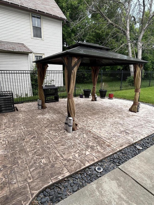 1304 W Garfield Ave, Milwaukee, WI 53205 - view of patio / terrace featuring a gazebo