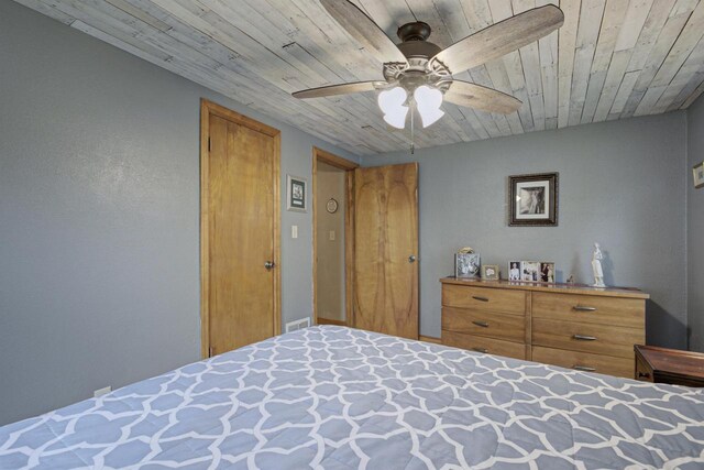 318 N Outagamie St, Appleton, WI 54914 - bedroom with a ceiling fan and wooden ceiling