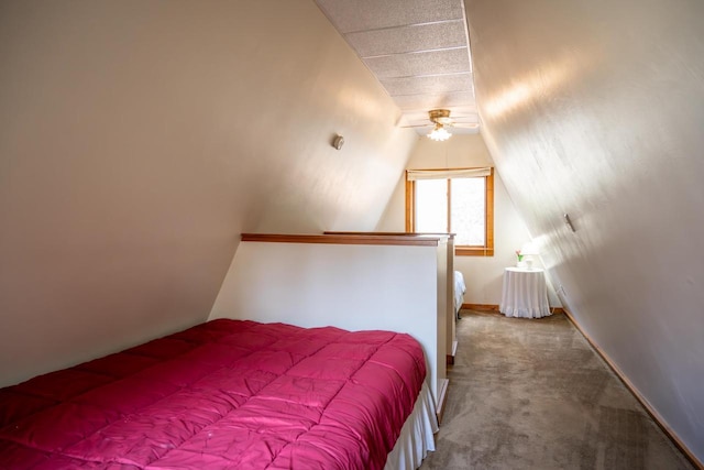 N8244 Woodland Trl, New Lisbon, WI 53950 - bedroom with carpet flooring and vaulted ceiling
