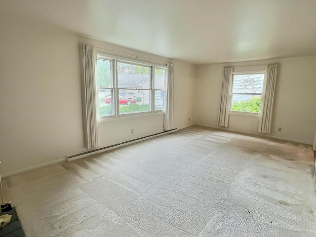 525 Pembrook Ct, Neenah, WI 54956 - spare room with a baseboard radiator, healthy amount of natural light, and light colored carpet