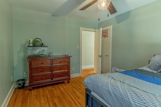 1329 23rd Ave, Monroe, WI 53566 - bedroom with wood finished floors and ceiling fan