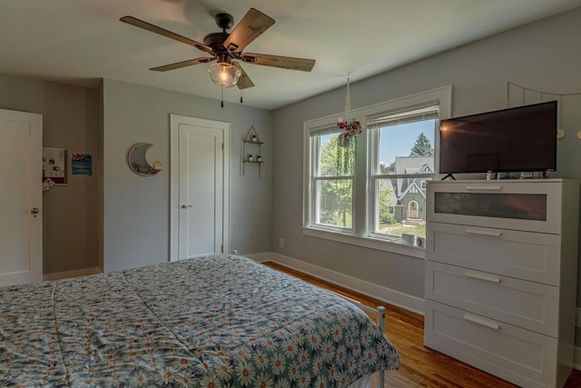 1329 23rd Ave, Monroe, WI 53566 - bedroom featuring wood finished floors and a ceiling fan