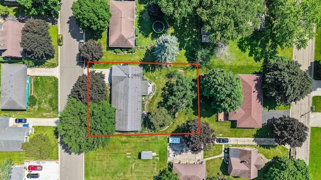 435 S Main St, Markesan, WI 53946 - aerial perspective of suburban area with property parcel outlined