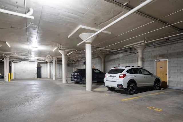 1924 N Hubbard St Unit 109, Milwaukee, WI 53212 - parking garage with concrete block wall