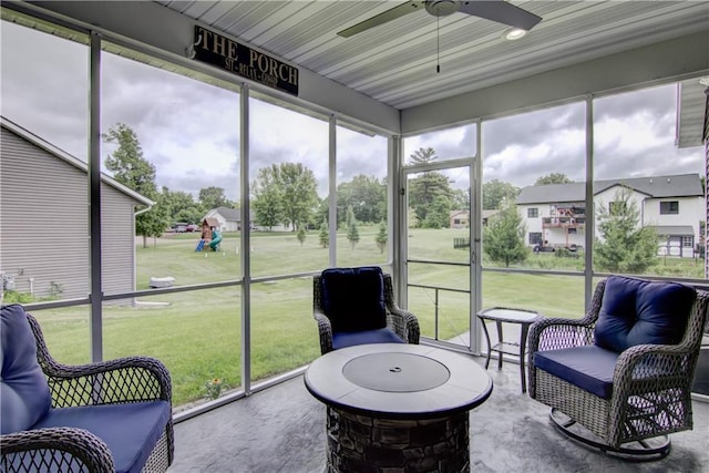 2247 105th St, Eau Claire, WI 54703 - sunroom / solarium with a ceiling fan and healthy amount of natural light