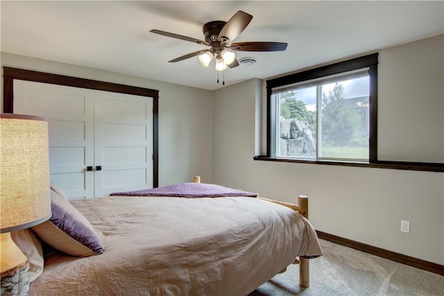 2247 105th St, Eau Claire, WI 54703 - carpeted bedroom featuring a closet and a ceiling fan