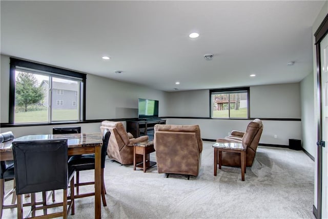 2247 105th St, Eau Claire, WI 54703 - dining room featuring light colored carpet and recessed lighting