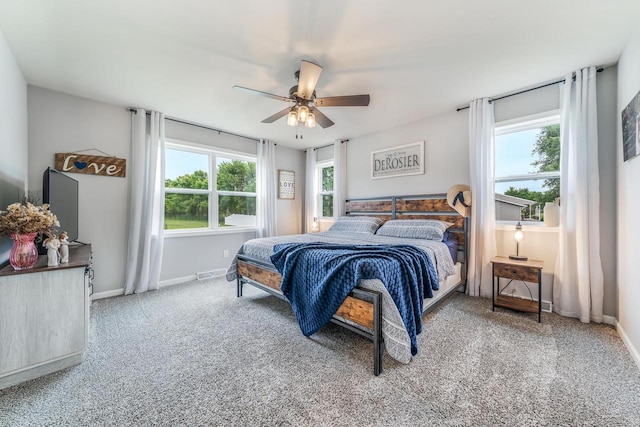 N3366 Flynn Dr, Montello, WI 53949 - bedroom with carpet flooring and a ceiling fan