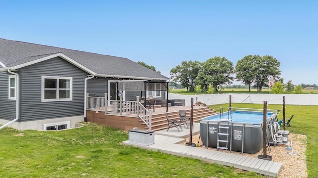 N3366 Flynn Dr, Montello, WI 53949 - view of pool with a deck