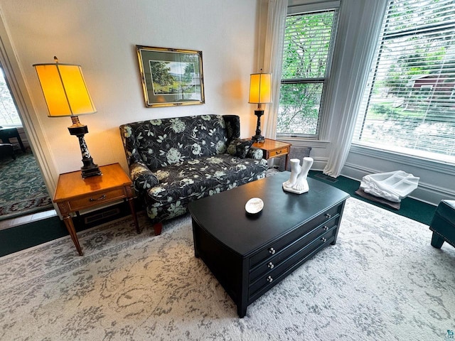 303 E 5th St, Washburn, WI 54891 - carpeted living room with baseboards