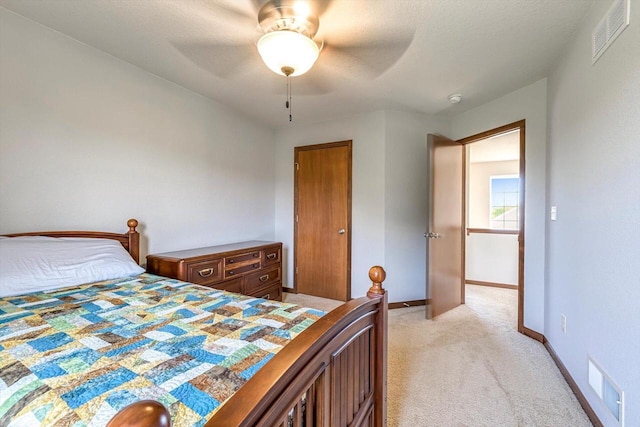 739 Pinehurst Dr, Mukwonago, WI 53149 - bedroom featuring light carpet and a ceiling fan