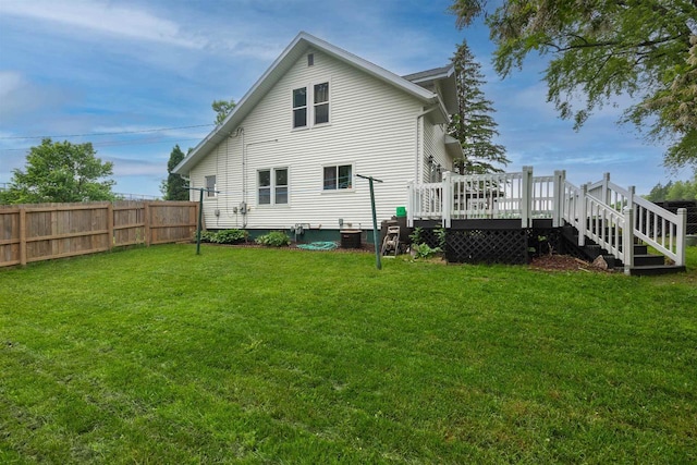 611 W Depot St, Marshfield, WI 54449 - rear view of property featuring a wooden deck