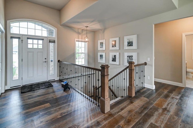 6586 Wolf Hollow Rd, Windsor, WI 53598 - entrance foyer featuring wood finished floors and baseboards