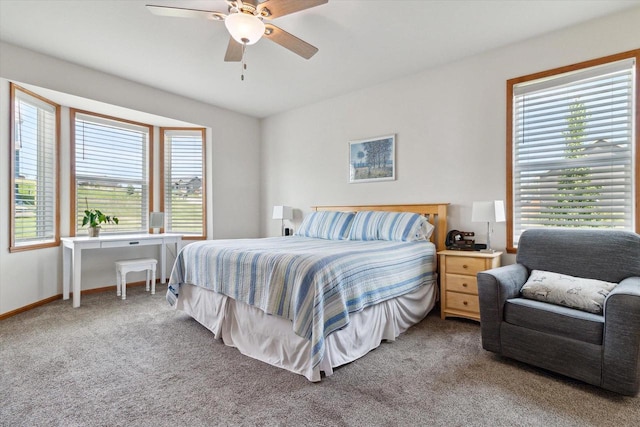 705 E Mason Dr, Edgerton, WI 53534 - bedroom featuring carpet flooring and a ceiling fan