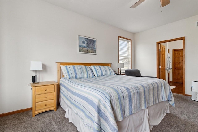 705 E Mason Dr, Edgerton, WI 53534 - carpeted bedroom with baseboards and a ceiling fan