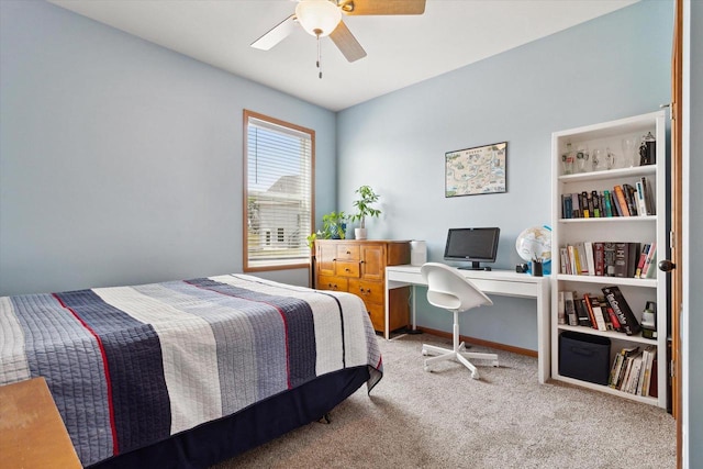 705 E Mason Dr, Edgerton, WI 53534 - bedroom with carpet flooring and a ceiling fan