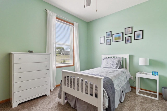 705 E Mason Dr, Edgerton, WI 53534 - bedroom with carpet and a ceiling fan