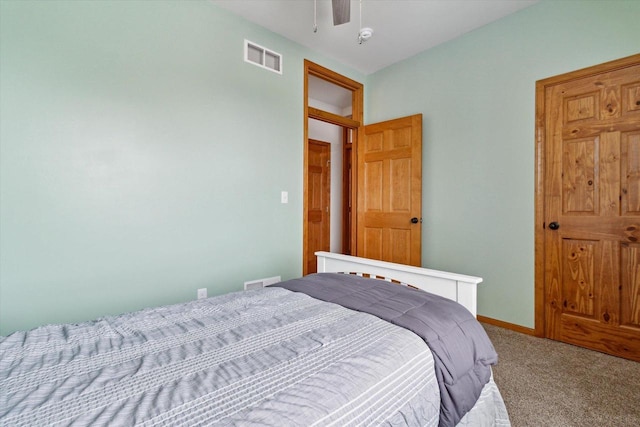 705 E Mason Dr, Edgerton, WI 53534 - bedroom with carpet flooring and a ceiling fan