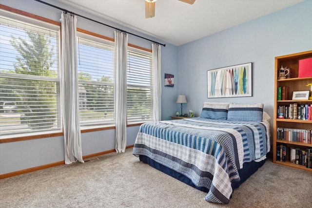 705 E Mason Dr, Edgerton, WI 53534 - carpeted bedroom with multiple windows and ceiling fan