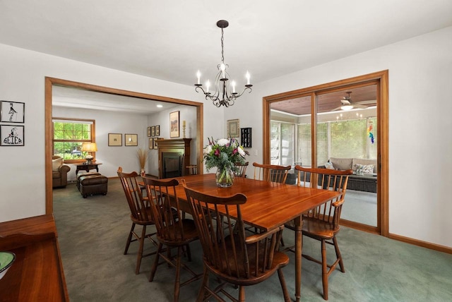 5026 Coney Weston Pl, Madison, WI 53711 - dining space featuring carpet and a chandelier